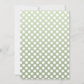 Invitation Motif à points gris vert et blanc Polka (Dos)