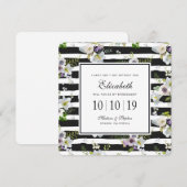 Invitation Motif à rayures florales peintes - Bridesmaid (Devant / Derrière)