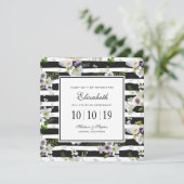 Invitation Motif à rayures florales peintes - Bridesmaid (Debout devant)