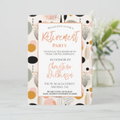 Invitation Motif Abstrait de la partie de retraite Peach (Debout devant)
