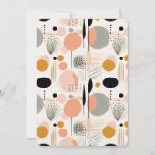 Invitation Motif Abstrait de la partie de retraite Peach (Dos)