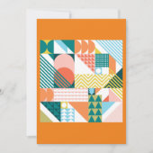 Invitation Motif Abstrait géométrique moderne Gras rétro (Devant)