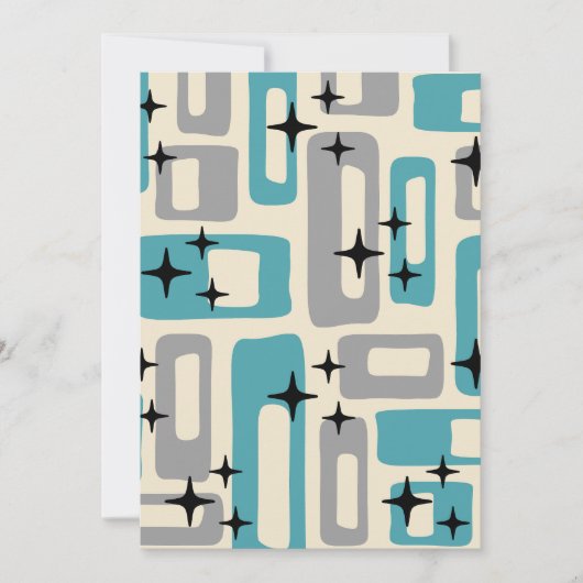 Invitation Motif Abstrait moderne rétro du milieu du siècle (Devant)