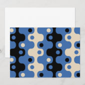 Invitation Motif Abstrait rétro futuriste (Devant / Derrière)