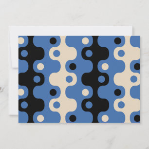 Invitation Motif Abstrait rétro futuriste