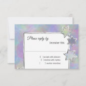 Invitation Motif Abstrait RSVP Siver Star (Devant)