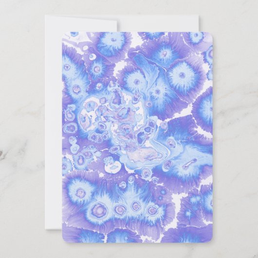 Invitation Motif abstrait violet et bleu (Dos)