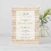 Invitation Motif africain de la tribu Gold White (Debout devant)