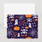 Invitation Motif amusant d'Halloween (Devant / Derrière)