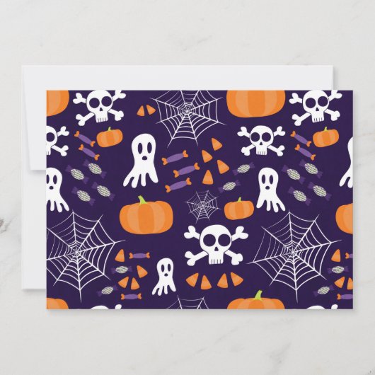 Invitation Motif amusant d'Halloween (Devant)