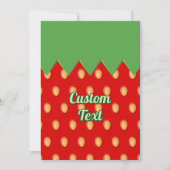 Invitation Motif Arrière - plan fraise (Devant)