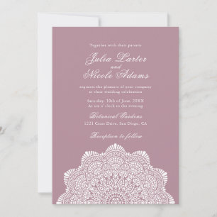 Invitation Motif artistique moderne de style mandala de maria
