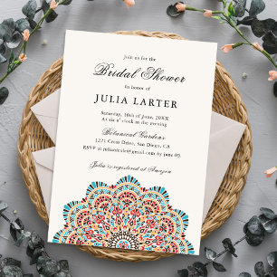 Invitation Motif Artistique Moderne Style Mandala Enterrement