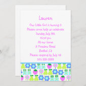 Invitation motif aux fruits (Devant / Derrière)