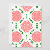 Invitation motif avec des fleurs roses (Devant)