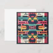 Invitation Motif aztèque (Devant / Derrière)