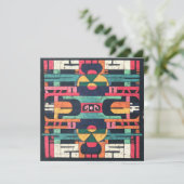 Invitation Motif aztèque (Debout devant)