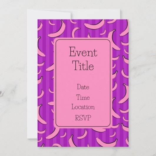 Invitation motif banane (Devant)