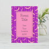 Invitation motif banane (Debout devant)