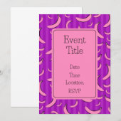 Invitation motif banane (Devant / Derrière)