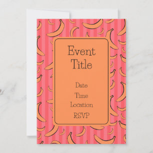 Invitation motif banane