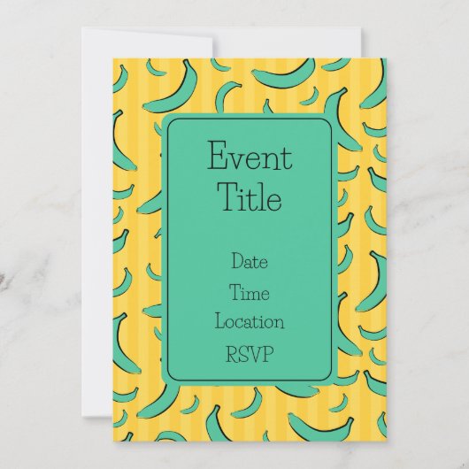 Invitation motif banane (Devant)