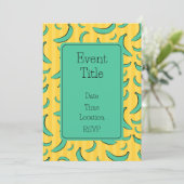 Invitation motif banane (Debout devant)