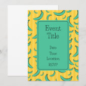 Invitation motif banane (Devant / Derrière)