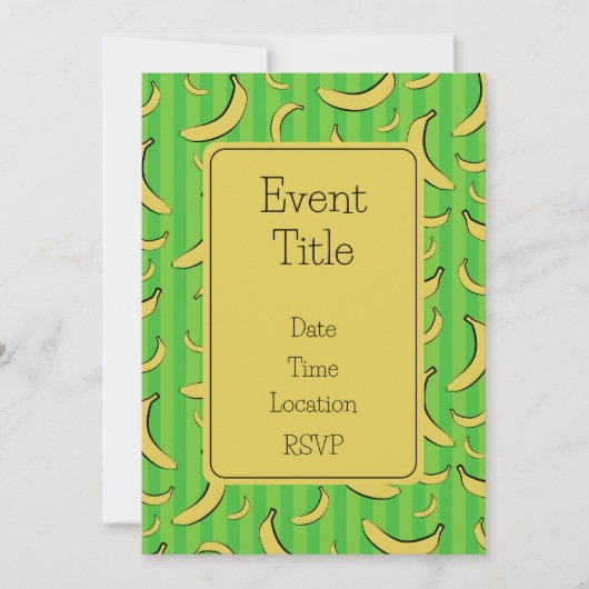 Invitation motif banane (Devant)