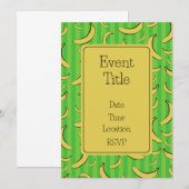 Invitation motif banane (Devant / Derrière)