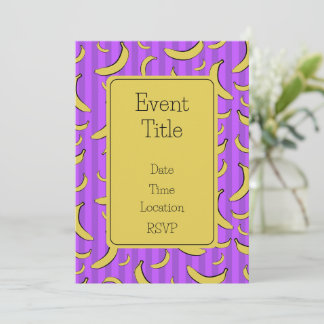 Invitation motif banane