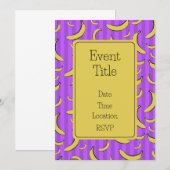 Invitation motif banane (Devant / Derrière)