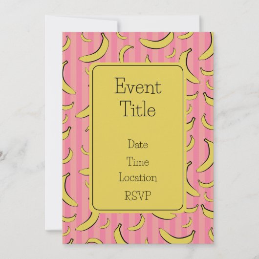 Invitation motif banane (Devant)