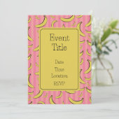 Invitation motif banane (Debout devant)