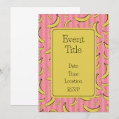 Invitation motif banane (Devant / Derrière)