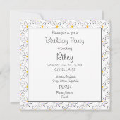 Invitation Motif blanc (Dos)