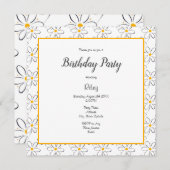 Invitation Motif blanc (Devant / Derrière)
