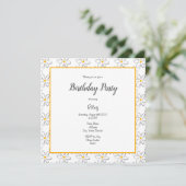 Invitation Motif blanc (Debout devant)