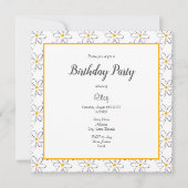 Invitation Motif blanc (Devant)