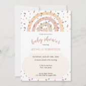 Invitation Motif blanc arc-en-ciel d'automne moderne (Devant)