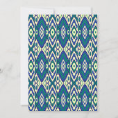 Invitation motif bleu et vert avec un arrière - plan blanc (Devant)