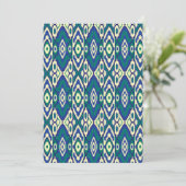 Invitation motif bleu et vert avec un arrière - plan blanc (Debout devant)