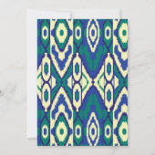 Invitation motif bleu et vert avec un arrière - plan blanc (Dos)