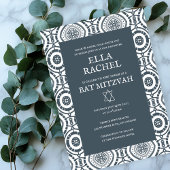 Invitation Motif Boho moderne Custom B'nai Bat Bar Mitzvah