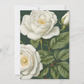 Invitation motif botanique Rose Blanche (Dos)