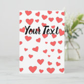 Invitation Motif Chaleur Rouge avec texte personnalisé (Debout devant)