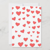 Invitation Motif Chaleur Rouge avec texte personnalisé (Dos)