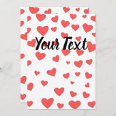 Invitation Motif Chaleur Rouge avec texte personnalisé (Devant / Derrière)