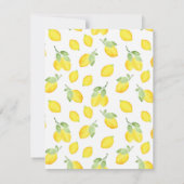 Invitation Motif citrons aquarelles (Dos)