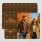 Invitation Motif classique d'automne îles Fair/ jacquard (Devant / Derrière)